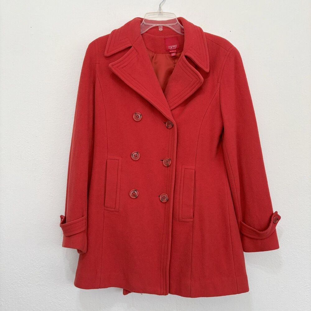 Esprit Womens Old Money Double Breasted Pea Coat Medium Capsule Quite Luxury